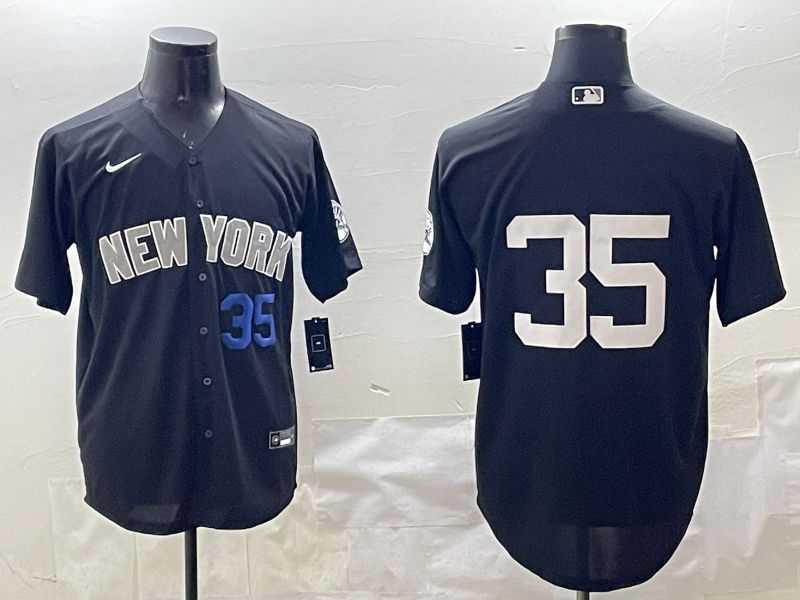 Men New York Yankees #35 No Name Black Game 2025 Nike MLB Jersey style 4->new york yankees->MLB Jersey